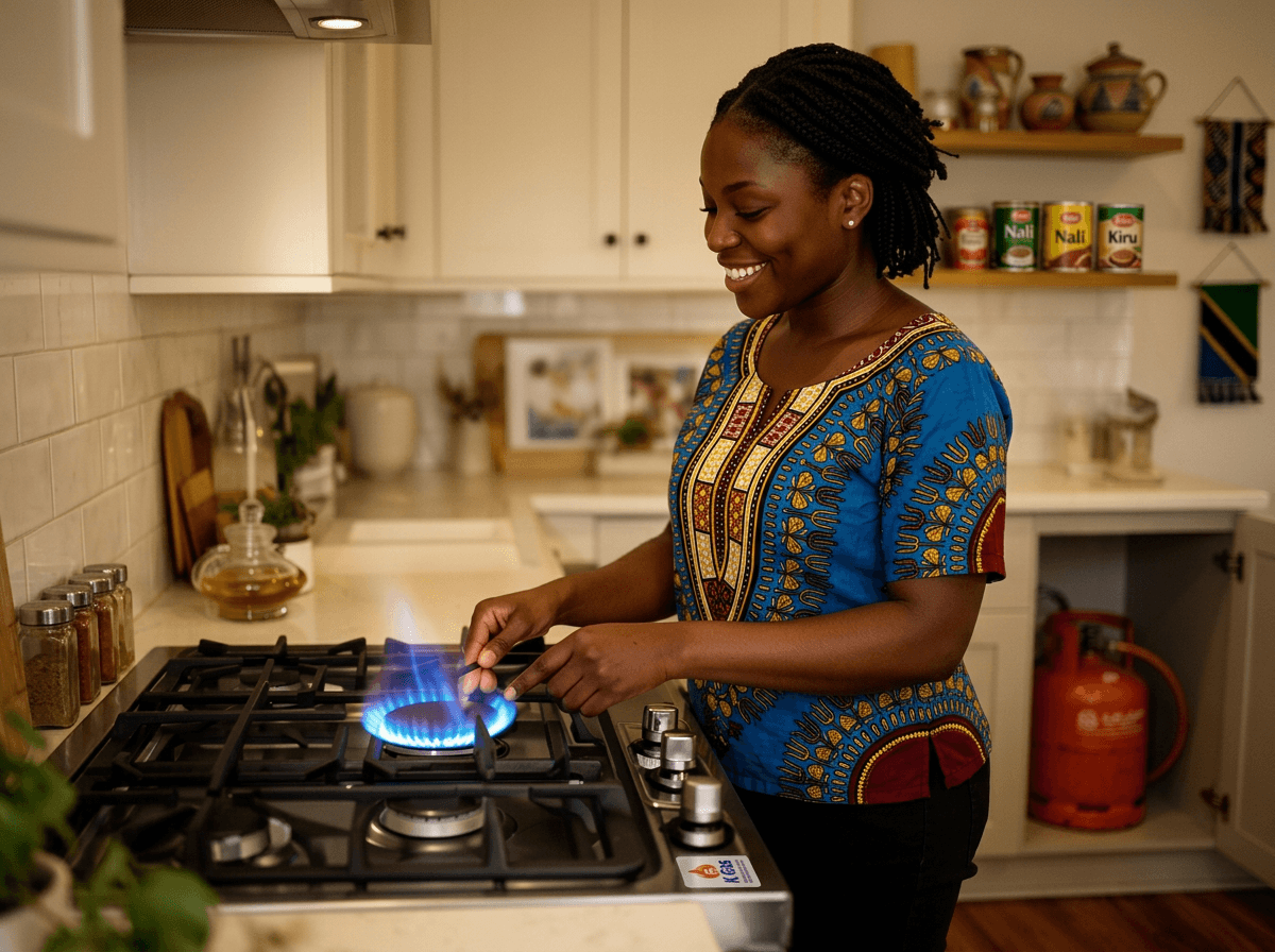 Customer using GAS Janja smart cooking